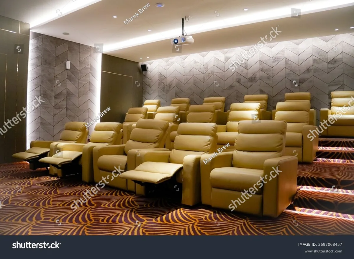 Private home cinema in a luxury villa